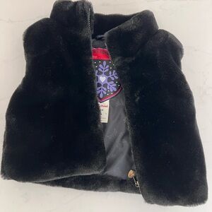 Toddler Obermeyer Faux Fur Vest Black